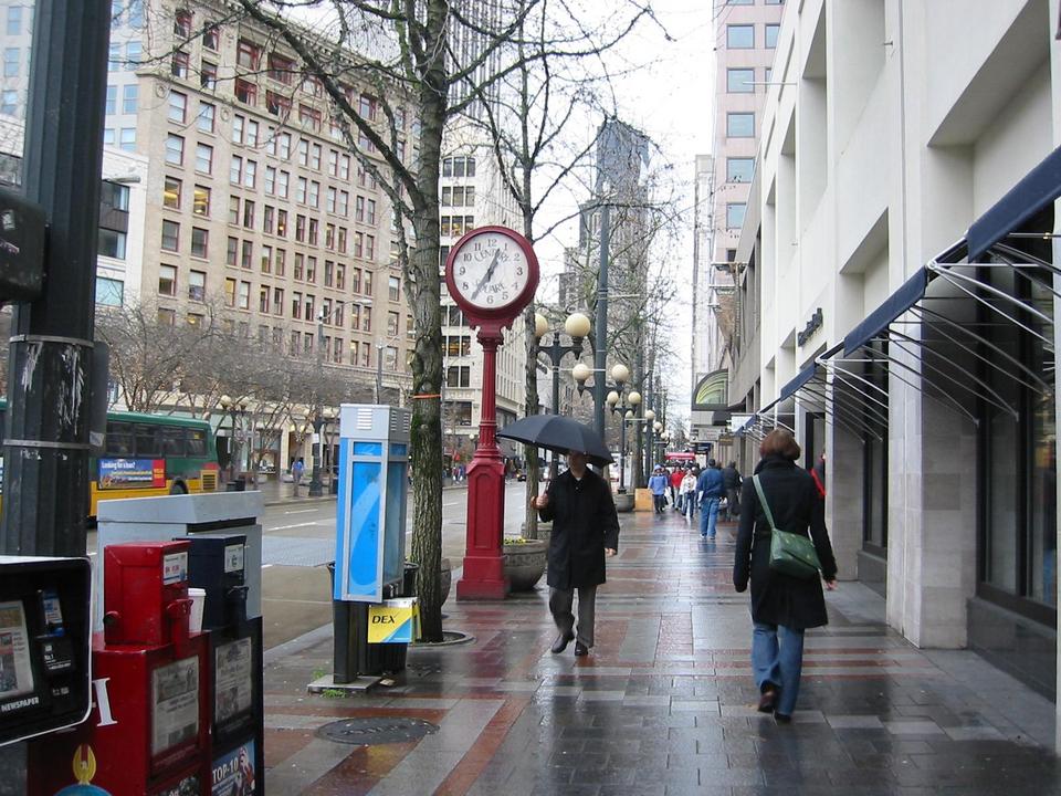 Seattle, WA: Seattle downtown..Red Clock