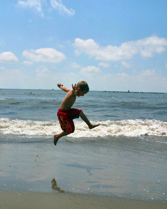 Grand Isle, LA: My grandson, Lyndon, playing on the beach at Grand Isle State Park