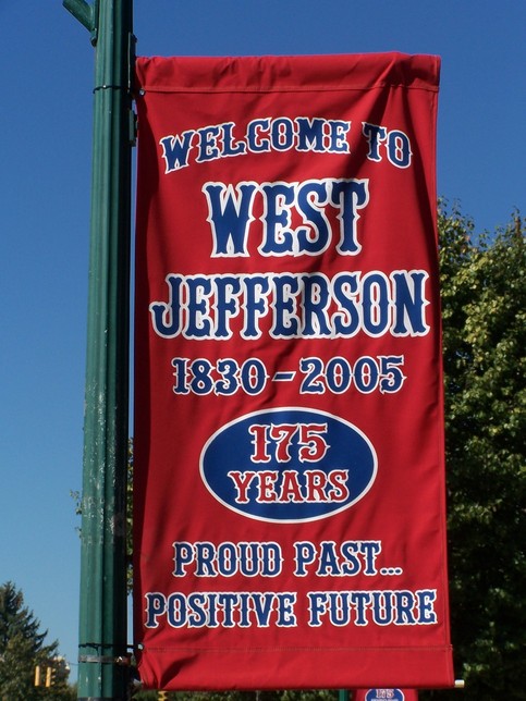 West Jefferson, OH: Banner in Downtown West Jefferson