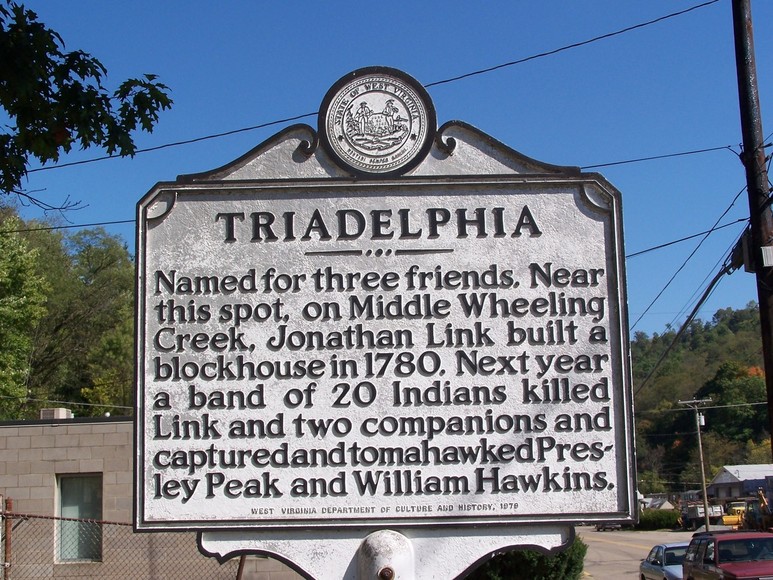 Triadelphia, WV: Historic marker, Triadelphia, WV