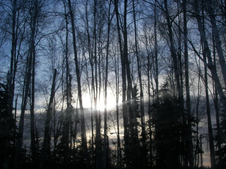 Anchorage, AK: sun peeking through the clouds