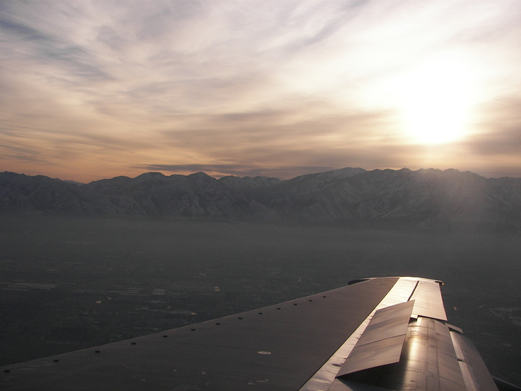 Salt Lake City, UT: sunrise from above salt lake city