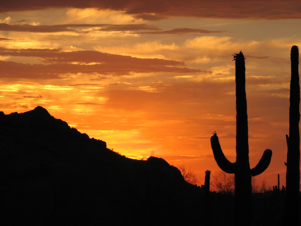 Casa Grande, AZ: Sunset from Casa Grande Mountain