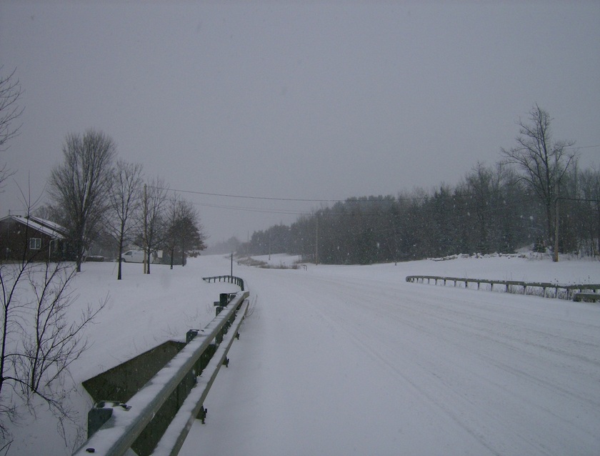 Constable, NY: Snow on Route 30 North