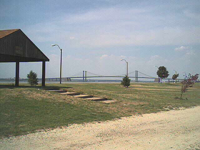 Pennsville, NJ: Delaware Memorial Twin Bridges from Pennsville New Jersey