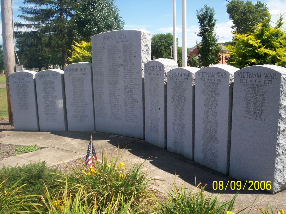 Mifflinville, PA: War Memorial on Main Street