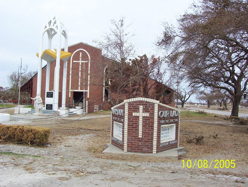 Cameron, LA: Church after hurricane