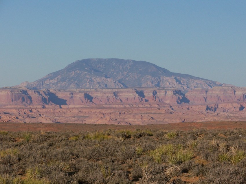 Navajo Mountain, UT: This Large round mountain is Navajo Mountain Utah. A major communications site because it is the highest mountain in the area.