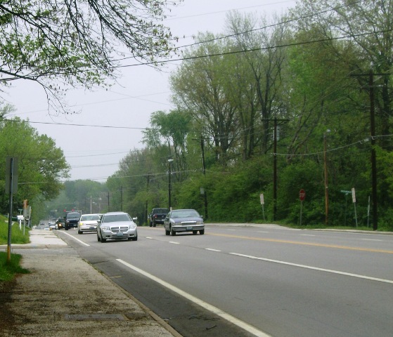 Calverton Park, MO: North Florissant Road, the main street running through Calverton Park.