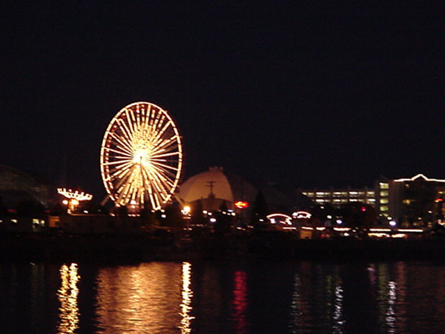 Chicago, IL: Navy Pier at night