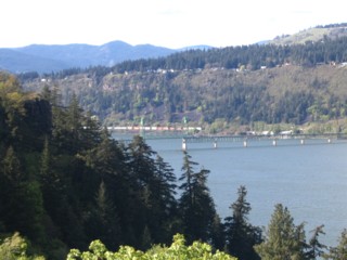 Hood River, OR: Hood River Bridge from Mosier Tunnel Trail