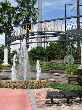 Lake Mary, FL: One Of The Many Fountains In Lake Mary.