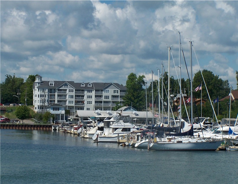 Lexington, MI: Lexington Harbor from the breaker wall