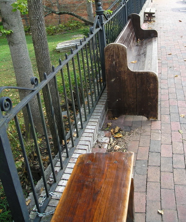 Black Mountain, NC: Benches for the men folk, shopping downtown