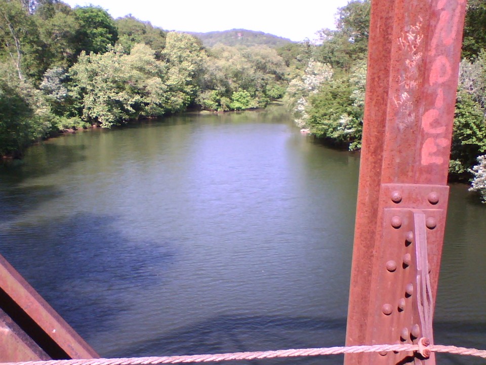 Shirley, AR Looking off the old Shirley train bridge photo, picture, image (Arkansas) at city