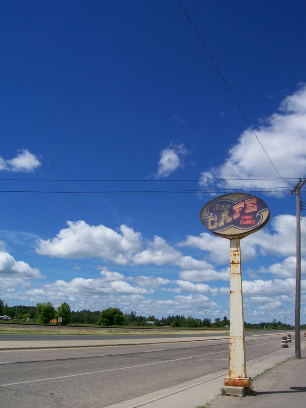 Shevlin, MN What drivers see of Shevlin as they head west on highway