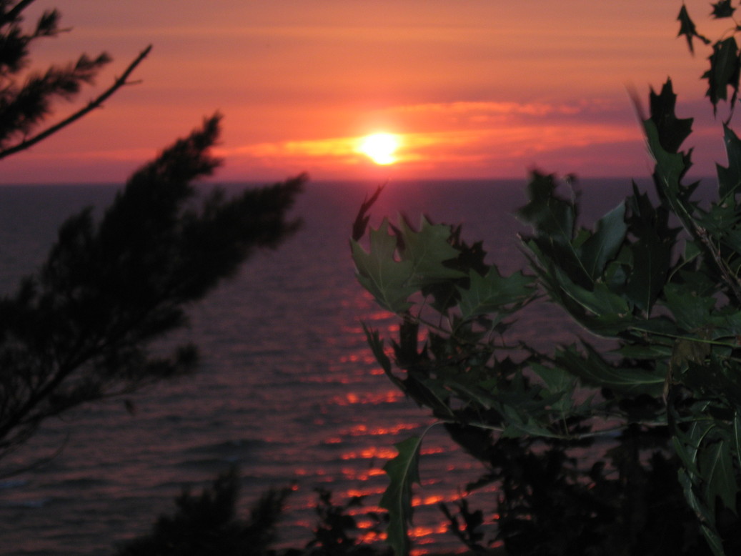 Pentwater, MI: Pentwater Sunset over Lake Michigan