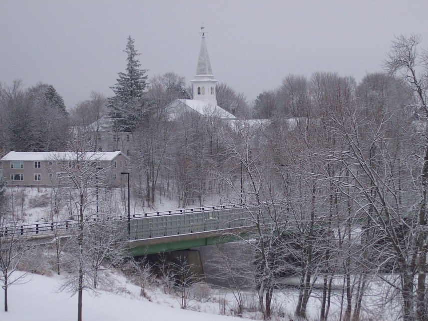 Orono, ME: View of Downtown Orono from a balcony at the University Inn, January 2006