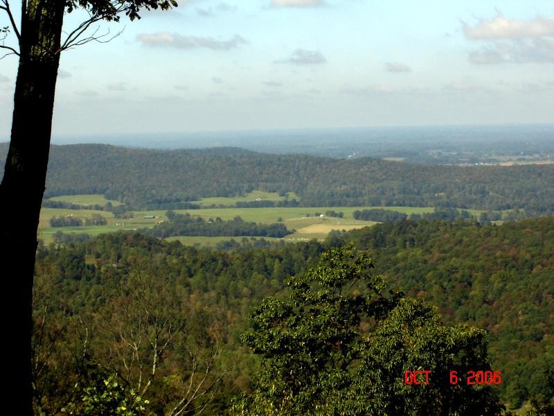 Spencer, TN View from the top of Baker Mountain looking west photo