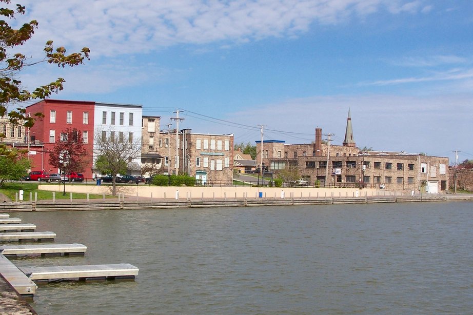 Medina, NY Erie Canal Docks at Medina photo, picture, image (New York