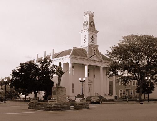 McConnelsville, OH: Town Square in Sepia