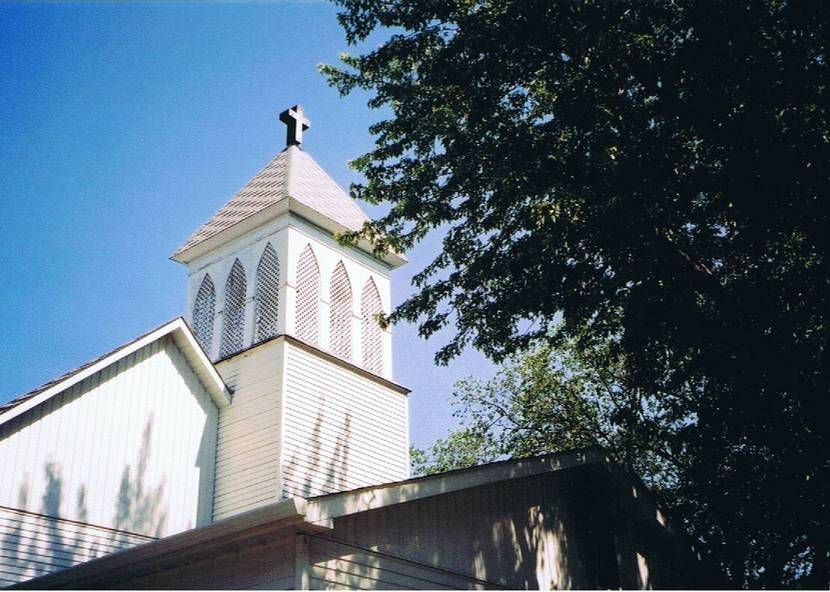 Davenport, ND: A church in Davenport, North Dakota where Corinne Nelson Ramsey attended while growing up, where she and other family members were baptized and confirmed.