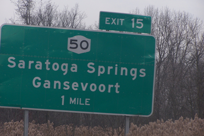 Saratoga Springs, NY: Highway Sign, I-87, Saratoga Springs NY