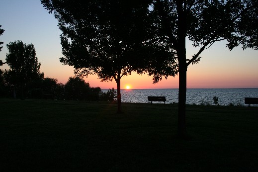 Euclid, OH: Sunset at Sims Park