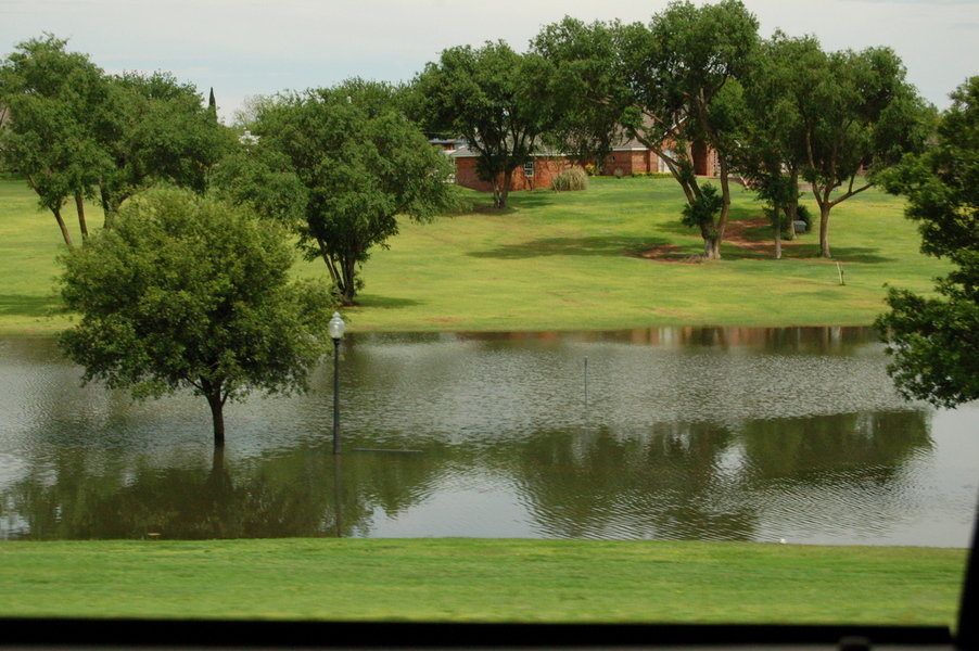 Seminole, TX: Our Beautiful view of the Seminole Walking Park after a rainfall
