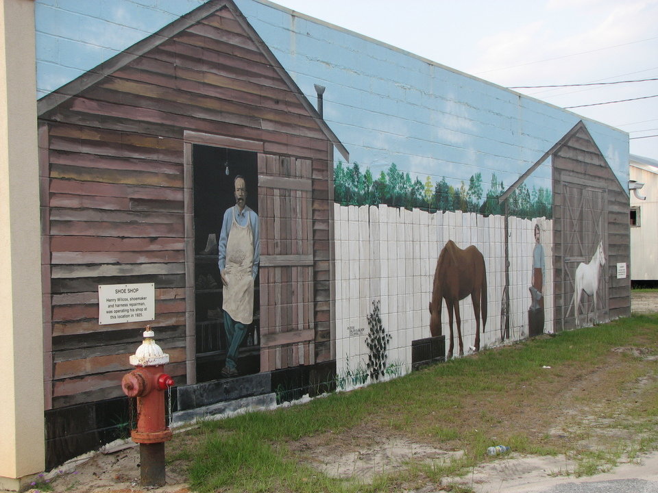 Lakeland, GA: This is one of the murals in Lakeland.