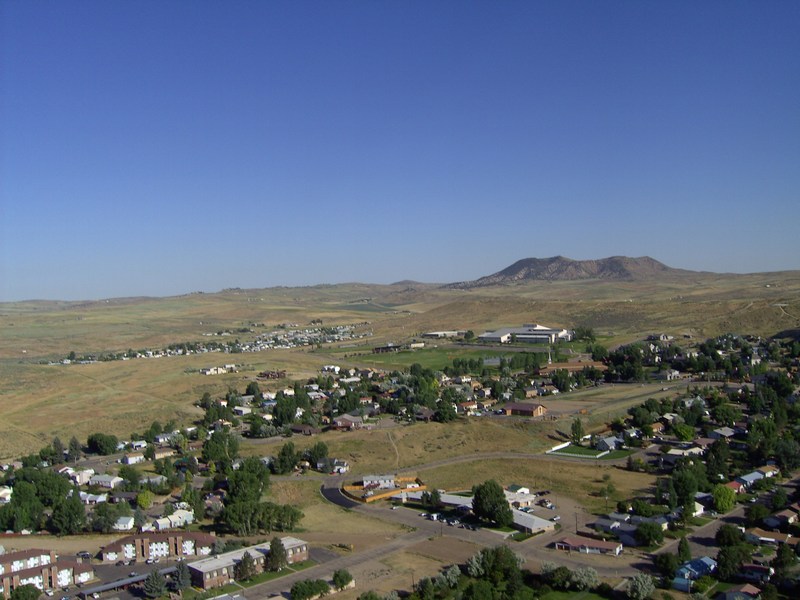 Craig, CO: CEDAR MOUNTAIN from over Craig (photo from a model airplane