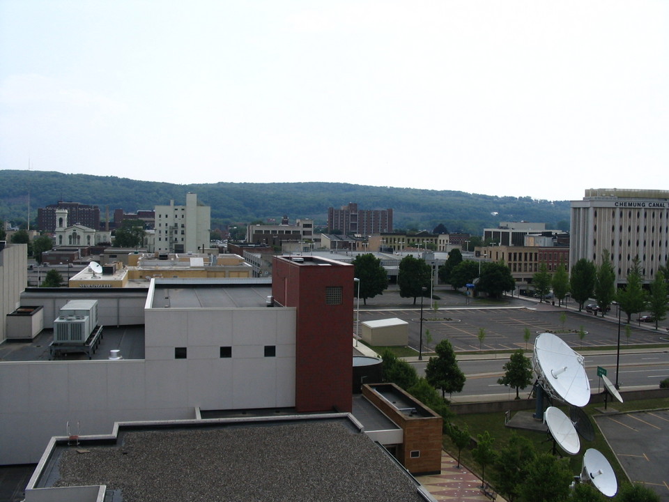 Elmira, NY: View of downtown from the parking garage
