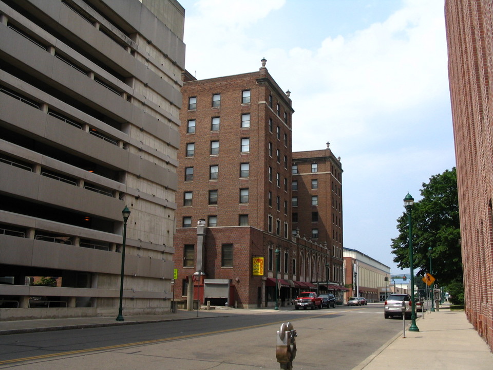 Elmira, NY Parking garage and Mark Twain Apartments photo, picture