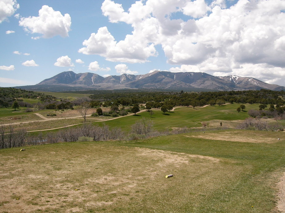 Monticello, UT: the golf course with the Abajo mountains