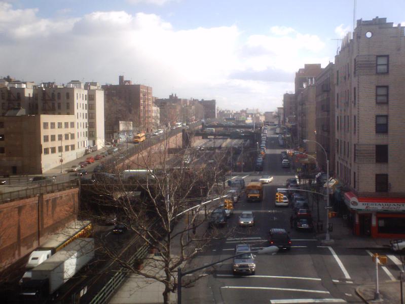 New York, NY: Cross Bronx Expressway looking east from Grand Concourse