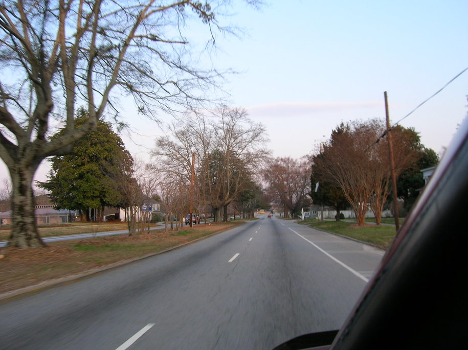 Walhalla, SC: Driving tree lined main street in Walhalla
