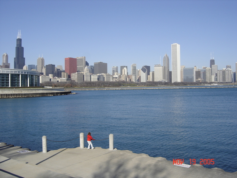 Chicago, IL: View from the Shedd Aquarium on a beautiful, cold November morning
