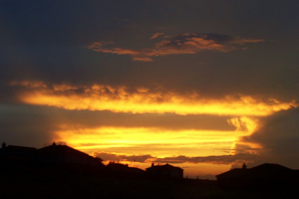 New Braunfels, TX: Sunset over New Braunfels, Texas