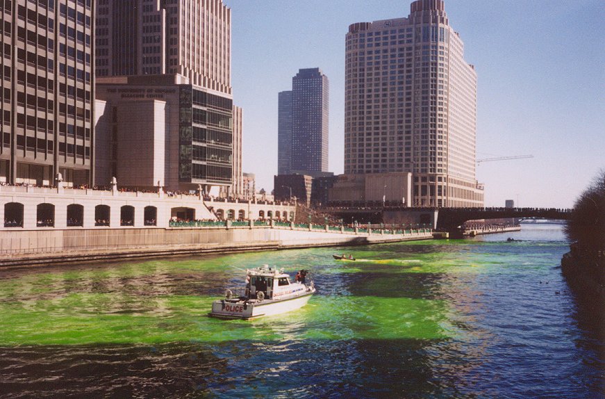 Chicago, IL: Saint Patricks Day River Painting