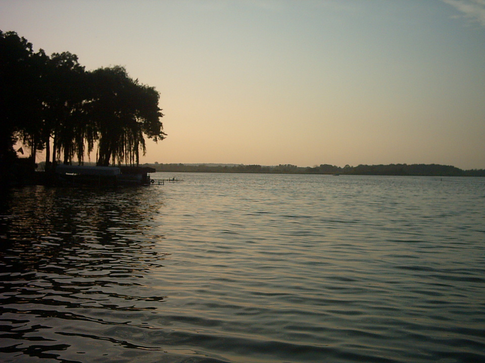 Waterford, WI: View of a summer sunset on the lake