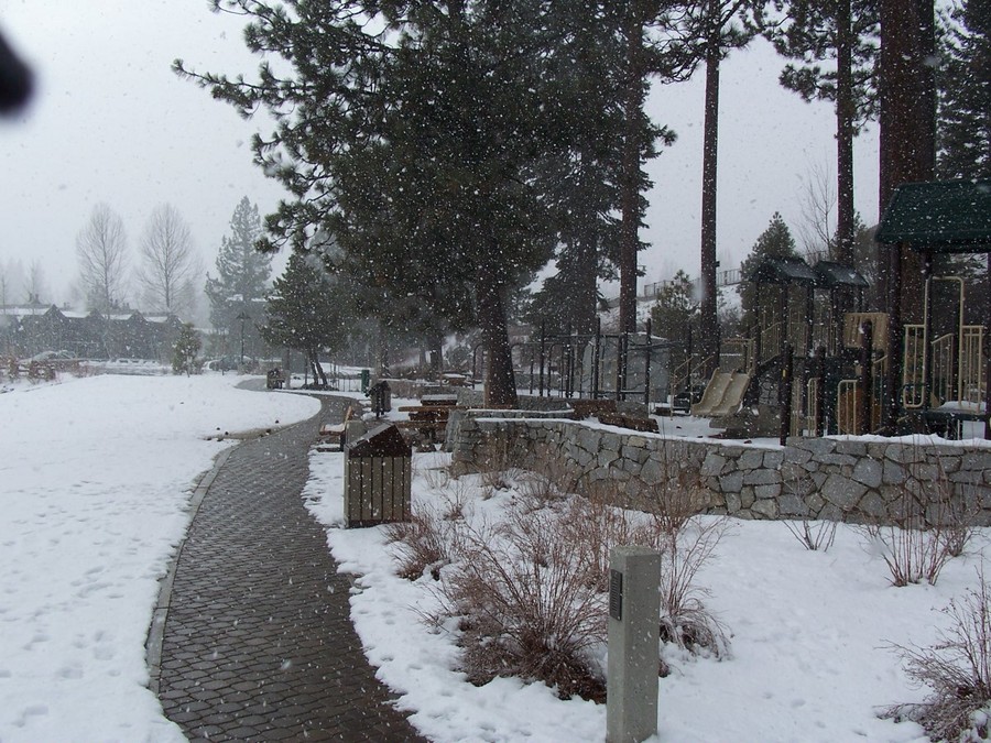 Kings Beach, CA Kings Beach playground in winter. photo, picture