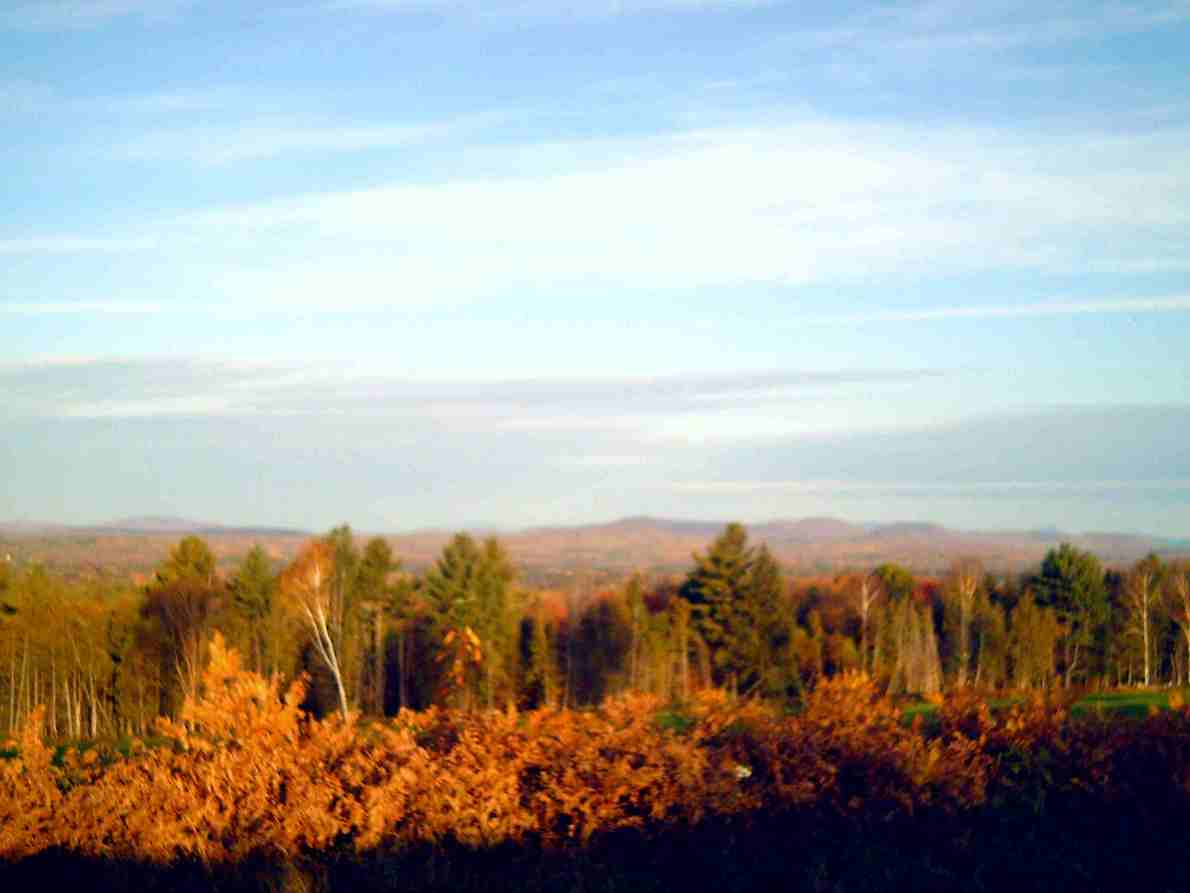 Mercer, ME: Fall view from Corson road in Mercer