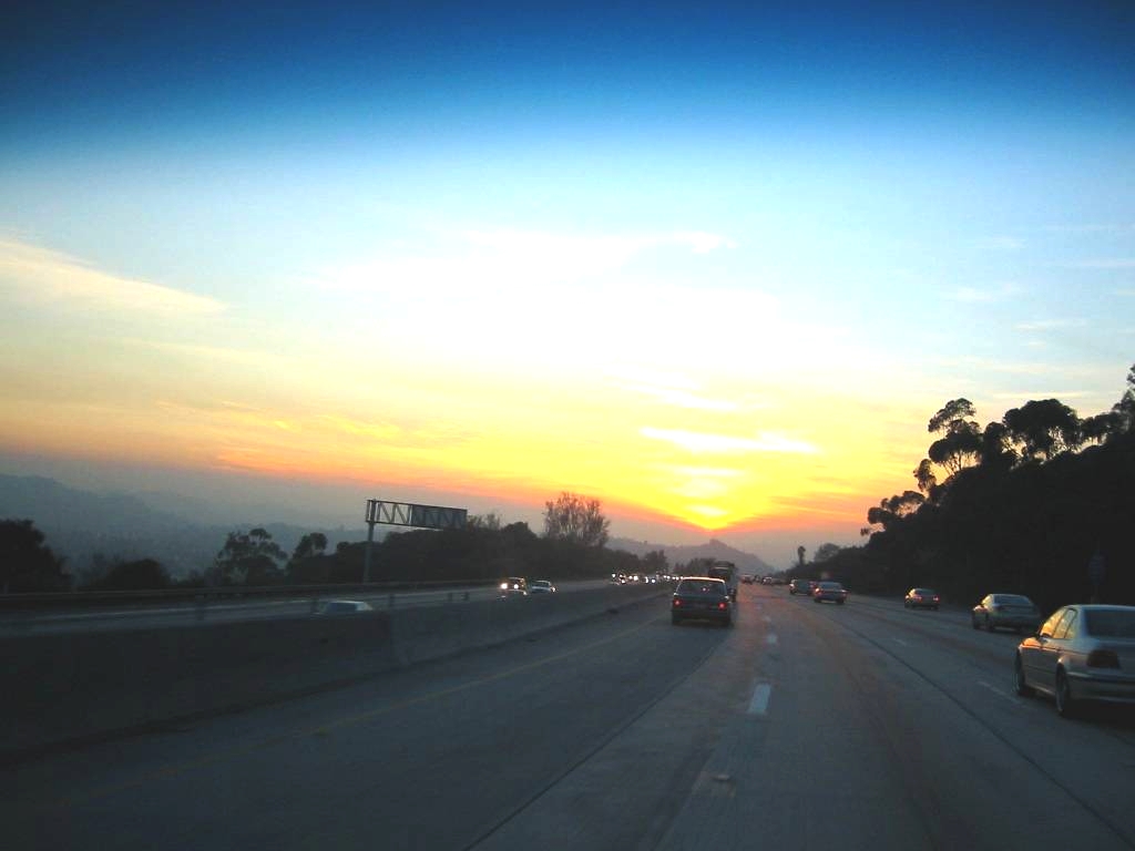 Los Angeles, CA: sunset al 210 freeway