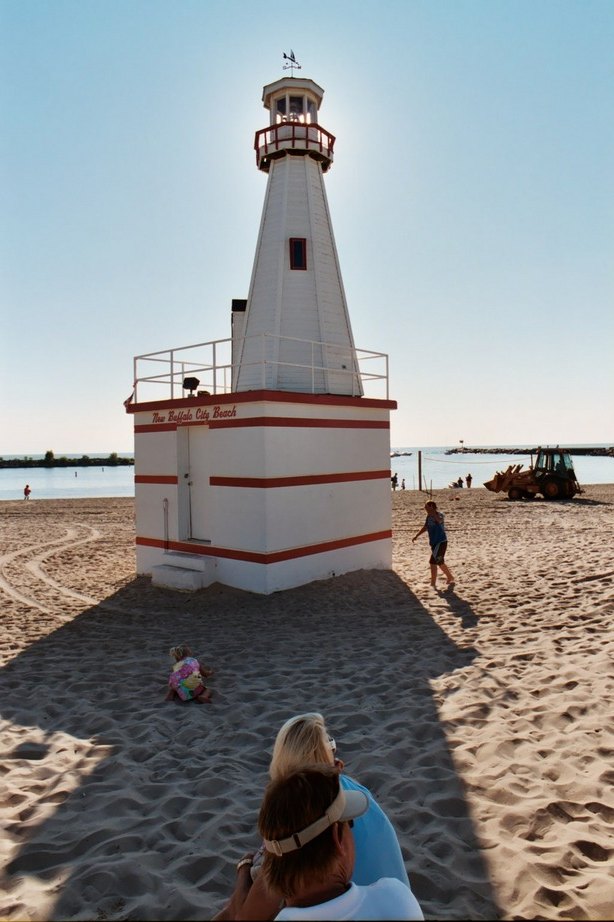 New Buffalo, MI: Lighthouse and public beach, New Buffalo, Michigan July 2007