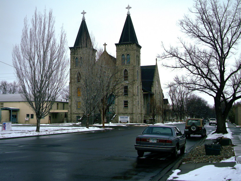 Baker City, OR: church in winter