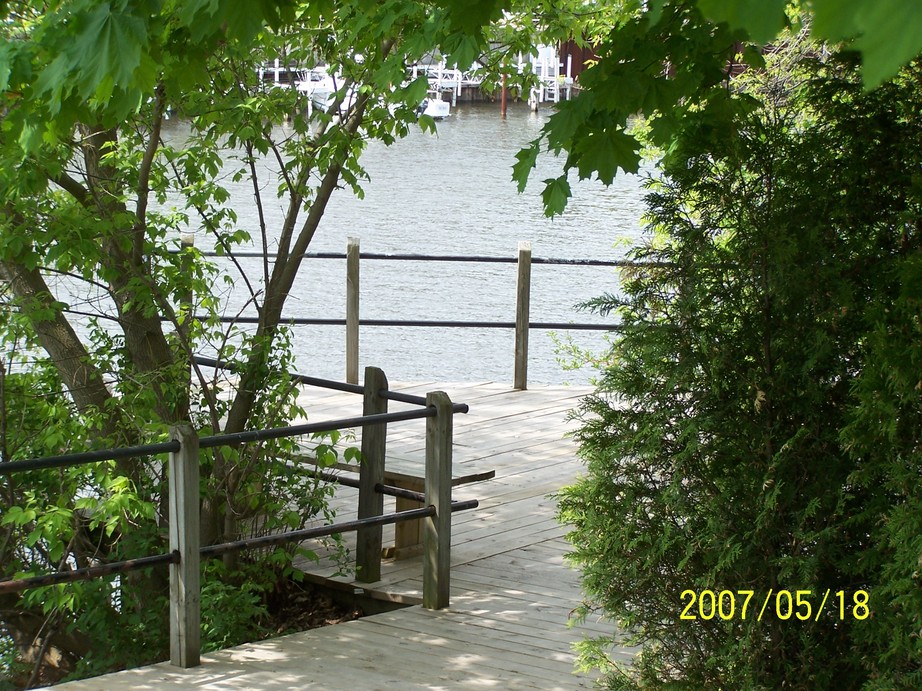 Manistee, MI: 1.5 mile long riverwalk on Manistee River in downtown- Manistee, Michigan