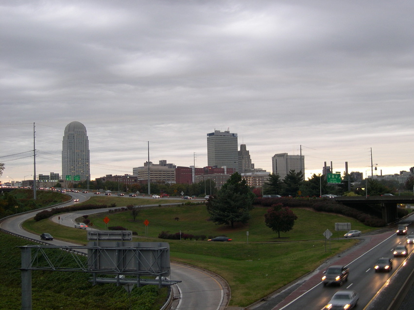 Winston-Salem, NC: Shot of Downtown Winston-Salem Skyline