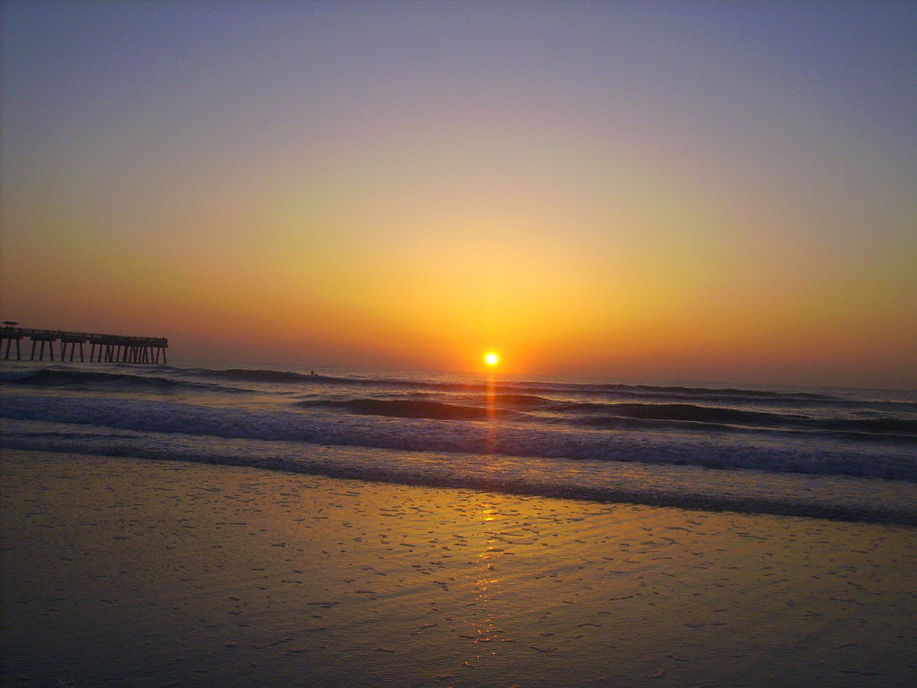 Jacksonville Beach, FL: sunrise on jax beach