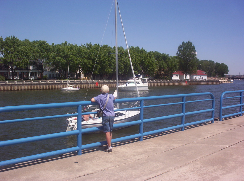 St. Joseph, MI: just watching the boats come in