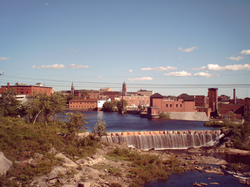 Lewiston, ME Lewiston and falls photo, picture, image (Maine) at city